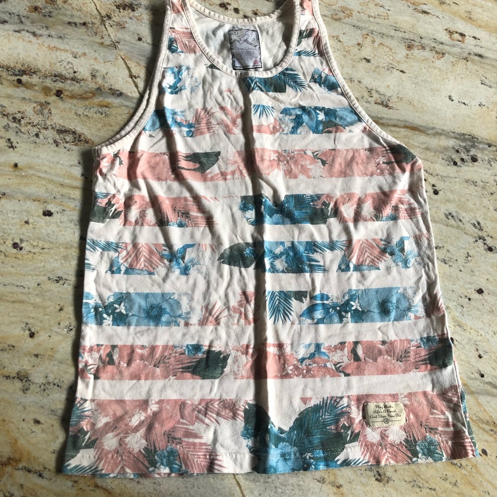 Play Cloths. Red white and blue male tank top.